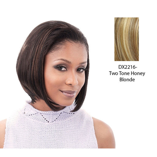 Synthetic Half Wig Sora,Two tone frost blend of strawberry blonde layer over with honey blonde bottom