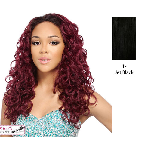 Iron Friendly Half Wig Stacy,Black