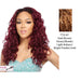 Iron Friendly Half Wig Stacy,Mix of dark brown, strawberry blonde, light auburn, and bright pumpkin gold
