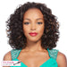 Iron Friendly Half Wig Tam,Off black base with light auburn highlights