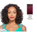 Iron Friendly Half Wig Tam,Two tone off black/burgundy