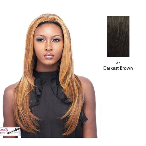 Xena Synthetic Half Wig,Darkest brown