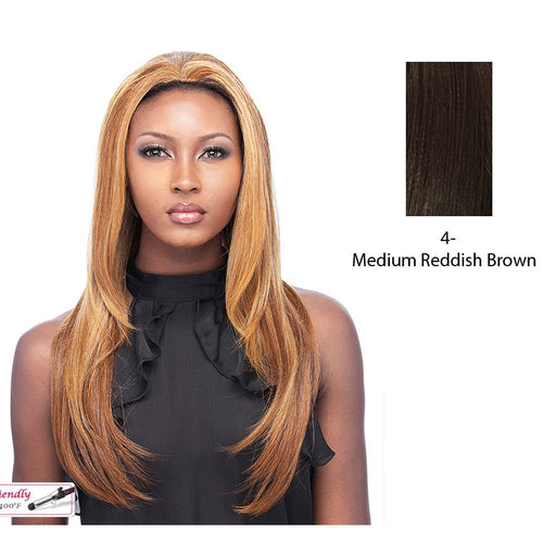 Xena Synthetic Half Wig,Dark brown