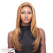 Xena Synthetic Half Wig,Two tone frost blend of strawberry blonde and bright pumpkin layer over gold light auburn bottom