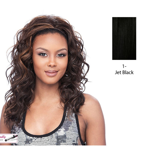 Half Wig Regina Medium To Big Curls Half Wig Iron Friendly,Black