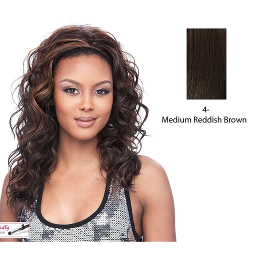 Half Wig Regina Medium To Big Curls Half Wig Iron Friendly,Dark brown