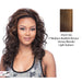 Half Wig Regina Medium To Big Curls Half Wig Iron Friendly,Streaked blend of medium brown, strawberry blonde, and light auburn