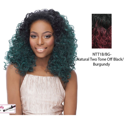 Half Wig Hw Thunder Med To Long Curly Half Wig Iron Friendly,NTT1B/BG