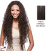 Synthetic Hair Half Wig Long Layered Curly Vantage,Off black base with dark auburn highlights