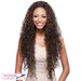 Synthetic Hair Half Wig Long Layered Curly Vantage,Medium brown base with light auburn highlights