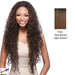 Synthetic Hair Half Wig Long Layered Curly Vantage,Dark brown roots with light auburn