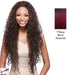 Synthetic Hair Half Wig Long Layered Curly Vantage,Two tone off black/burgundy