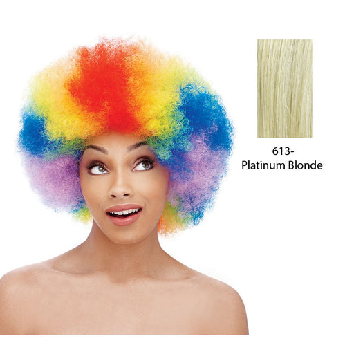 Premium Quality Curly Afro Synthetic Short Wig,Platinum blonde