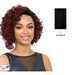 Synthetic Fibers, Short Curly Wave Bob Style Side Part Full Wigs,Black