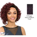 Synthetic Fibers, Short Curly Wave Bob Style Side Part Full Wigs,Purple