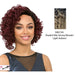 Synthetic Fibers, Short Curly Wave Bob Style Side Part Full Wigs,Two tone off black/strawberry blonde/light auburn