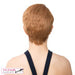 Synthetic Short Layered Pixie Cut Style Full Cap Wig Bebe,Strawberry blonde
