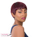 Synthetic Short Layered Pixie Cut Style Full Cap Wig Bebe,Dark wine