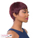Synthetic Short Layered Pixie Cut Style Full Cap Wig Bebe,Dark wine