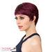 Synthetic Short Layered Pixie Cut Style Full Cap Wig Bebe,Burgundy