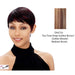 Synthetic Short Layered Pixie Cut Style Full Cap Wig Bebe,Two tone frost blend of deep golden brown, and golden blonde with medium brown bottom