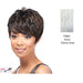 Benni Synthetic Bob Style Short Length Wig Iron Friendly,Two tone mix of gray and silvery gray