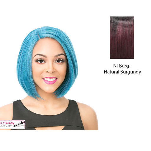Big Shot Synthetic Bob Style Side Bang Short Length Wig Iron Friendly,NT BURG