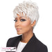 Brittan Heat Friendly Synthetic Wig,Two tone mix of gray and silvery gray