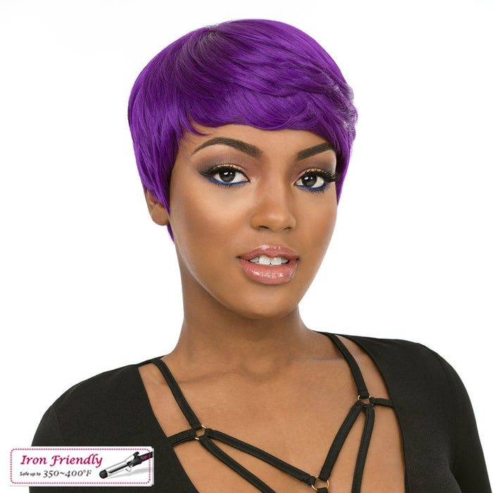 Cyber Heat Friendly Synthetic Wig, CELEB PURPLE
