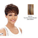Cyndi Synthetic Wig,Two tone frost blend of strawberry blonde layer over dark auburn bottom