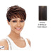 Cyndi Synthetic Wig,Off black base with dark auburn highlights