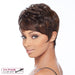 Denver Synthetic Wig,Medium brown base with light auburn highlights