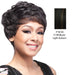 Sassy Mama Synthetic Full Wig Eden,Off black base with light auburn highlights