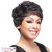 Sassy Mama Synthetic Full Wig Eden,Two tone mix of off black with 15% gray roots and gray tips