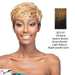Synthetic Full Wig Elem,Off black roots tipped with a blend of darkest brown, strawberry blonde, light auburn, and bright pumpkin gold
