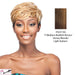 Synthetic Full Wig Elem,Streaked blend of medium brown, strawberry blonde, and light auburn