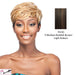 Synthetic Full Wig Elem,Medium brown base with light auburn highlights