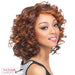Synthetic Wig Elisa,Two tone frost blend of medium auburn and deep gold layer over medium auburn bottom