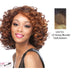 Synthetic Wig Elisa,Two tone frost blend of dark auburn layer over strawberry blonde bottom