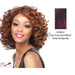 Synthetic Wig Elisa,Two tone frost blend of dark wine layer over deep burgundy bottom