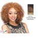 Synthetic Full Wig Fanny,Two tone frost blend of dark auburn layer over strawberry blonde bottom