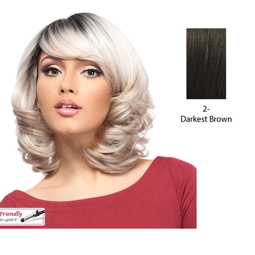 Heat Friendly Synthetic Wig Harper,Darkest brown