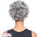 Heat Friendly Synthetic Wig Ianna,Two tone mix of off black with 80% gray roots and gray tips