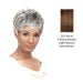 Synthetic Wig Krissy,Streaked blend of medium brown, strawberry blonde, and light auburn