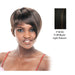 Synthetic Full Wig Lara,Off black base with light auburn highlights