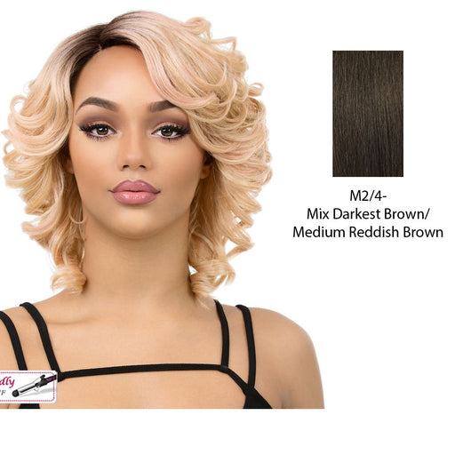 Magic Heat Friendly Synthetic Wig,Full mixed dark brown/medium dark brown