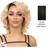 Magic Heat Friendly Synthetic Wig,Off black base with light auburn highlights