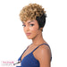 Iron Friendly, Most Realistic Parting, 4 Inch Two Side Lace Part Wigs,Off black roots tipped with a mix of light ash blonde and dark honey blonde