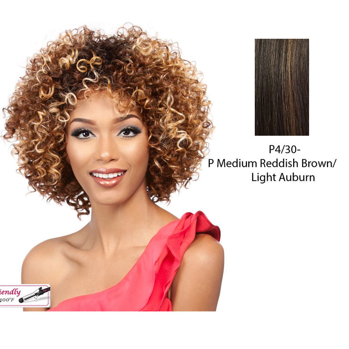 Synthetic Hair Wig Otto,Medium brown base with light auburn highlights