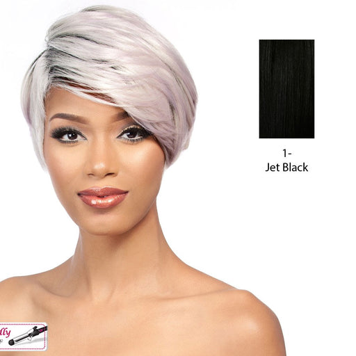 Riza Heat Friendly Synthetic Wig,Black